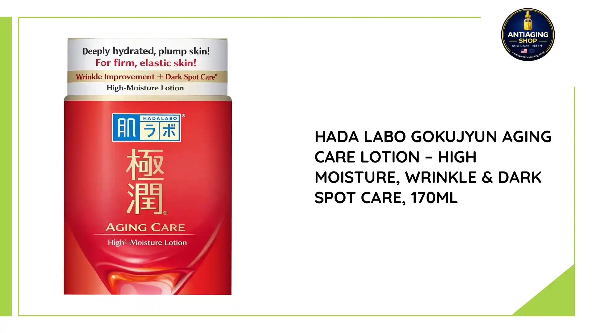 Hada Labo Gokujyun Aging Care Lotion &ndash; High Moisture, Wrinkle &amp; Dark Spot Care, 170ml by@Outfy