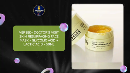 Versed- Doctor's Visit Skin Resurfacing Face Mask - Glycolic Acid + Lactic Acid - 50ml by@Outfy