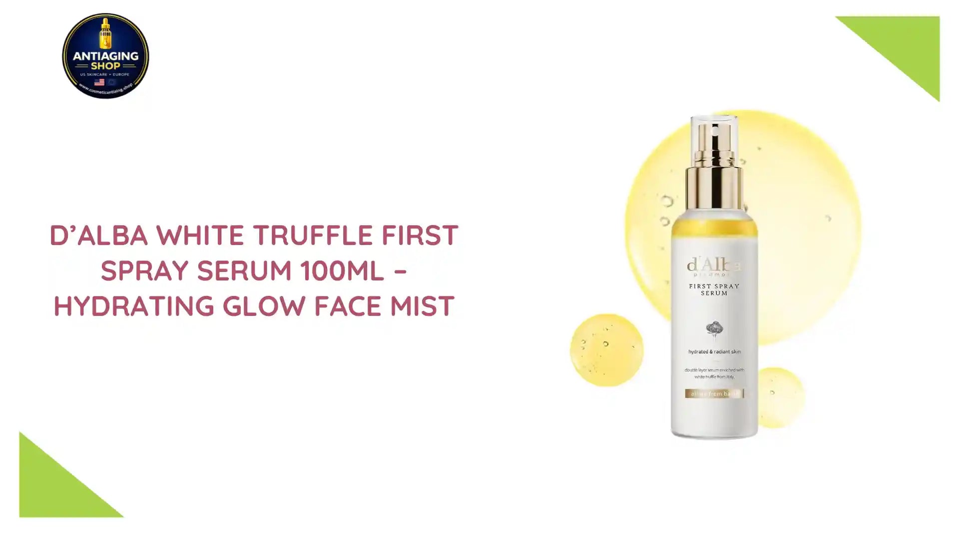 d&rsquo;Alba White Truffle First Spray Serum 100ml &ndash; Hydrating Glow Face Mist by@Outfy