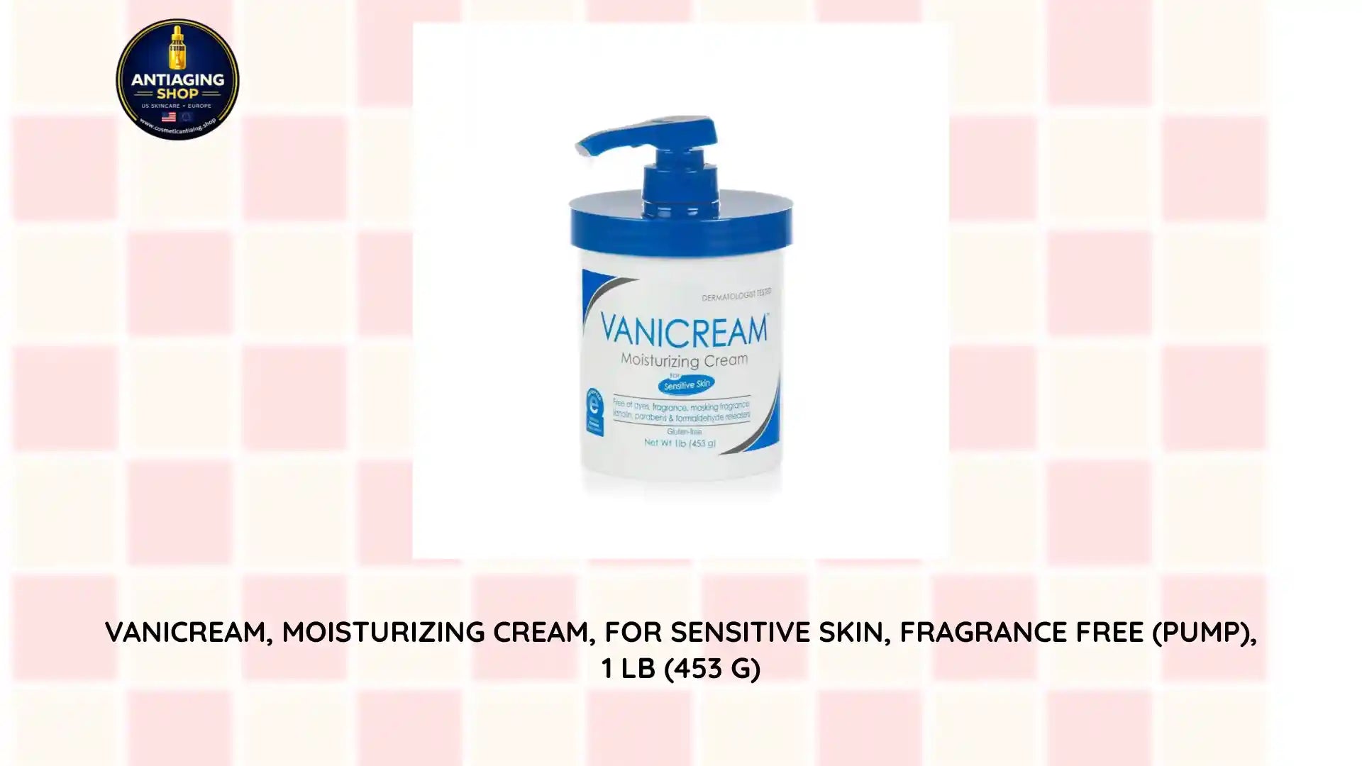Vanicream, Moisturizing Cream, For Sensitive Skin, Fragrance Free (Pump), 1 lb (453 g) by@Outfy