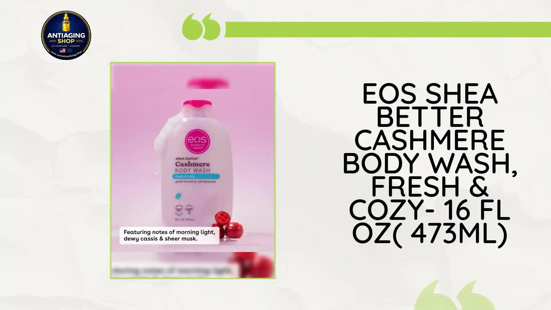 EOS Shea Better Cashmere Body Wash, Fresh & Cozy- 16 fl oz( 473ml) by@Outfy