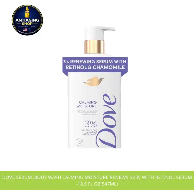 Dove Serum ,Body Wash Calming Moisture renews skin with Retinol Serum -18.5 Fl Oz(547ml) by@Outfy
