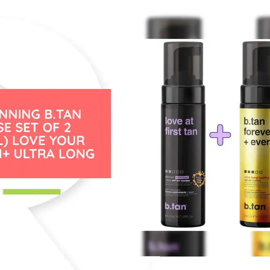 Self Tanning B.Tan Mousse Set of 2 (2*200ml) Love your First Ran+ Ultra Long by@Outfy