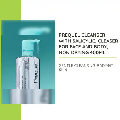 Prequel cleanser with salicylic, cleaser for face and body, non drying 400ml by@Outfy