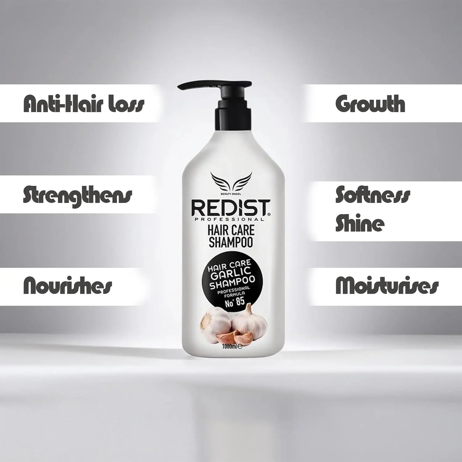 Redist Garlic Hair Shampoo Anti Hair Loss & Strengthening Formula ,1000ml - Antiaging Cosmetics