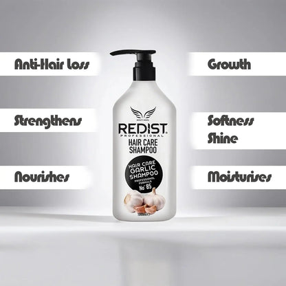 Redist Garlic Hair Shampoo Anti Hair Loss & Strengthening Formula ,1000ml - Antiaging Cosmetics