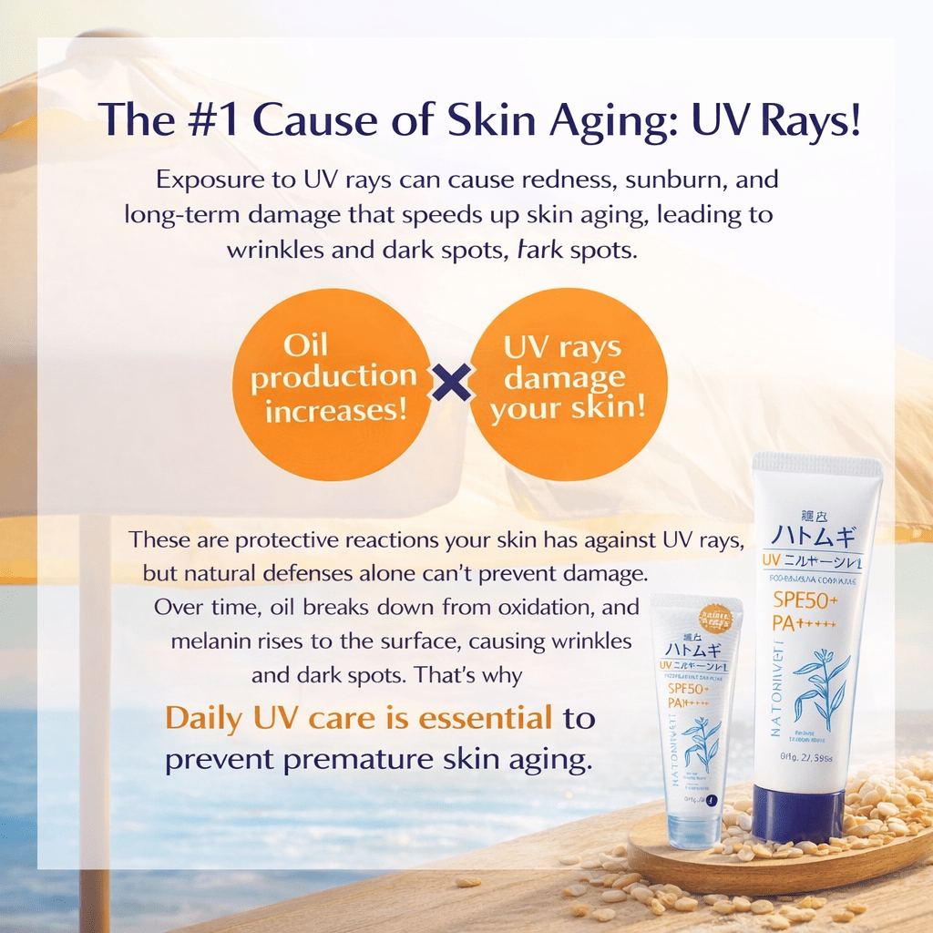 Reihaku HatoMugi UV Milky Gel SPF50+ PA++++ Tube Type 80g - Antiaging Cosmetics
