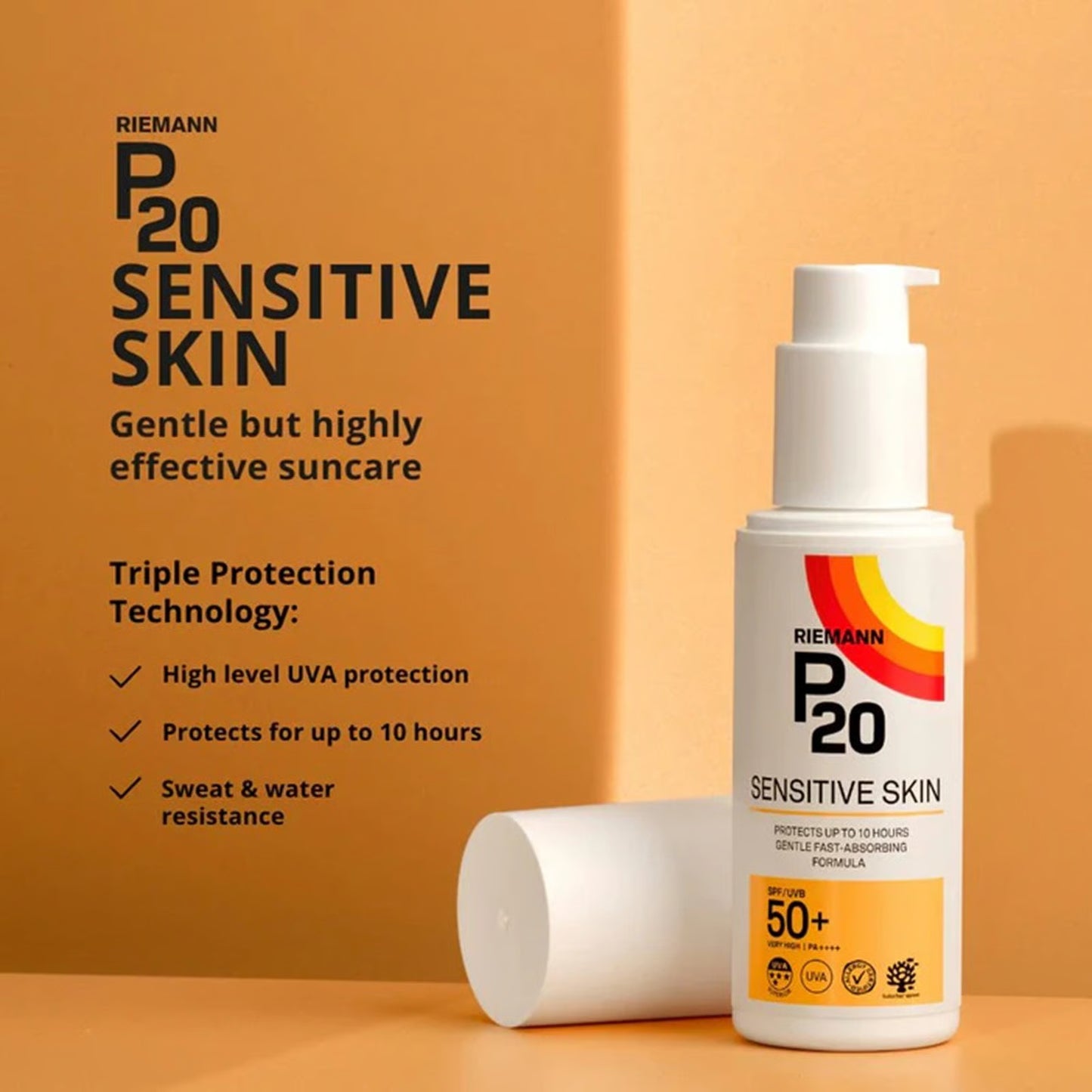 Sunscreen, SPF50+, P20, Riemann, Sensitive Skin, various sizes [USA Delivery]