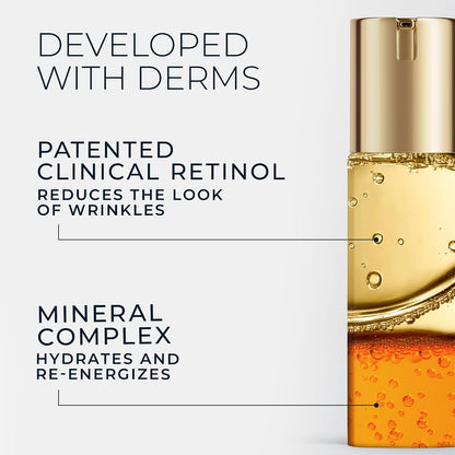 RoC Retinol Correxion Deep Wrinkle Serum – Anti-Aging Treatment for Fine Lines, Vitamin C, 1 oz - Antiaging Cosmetics