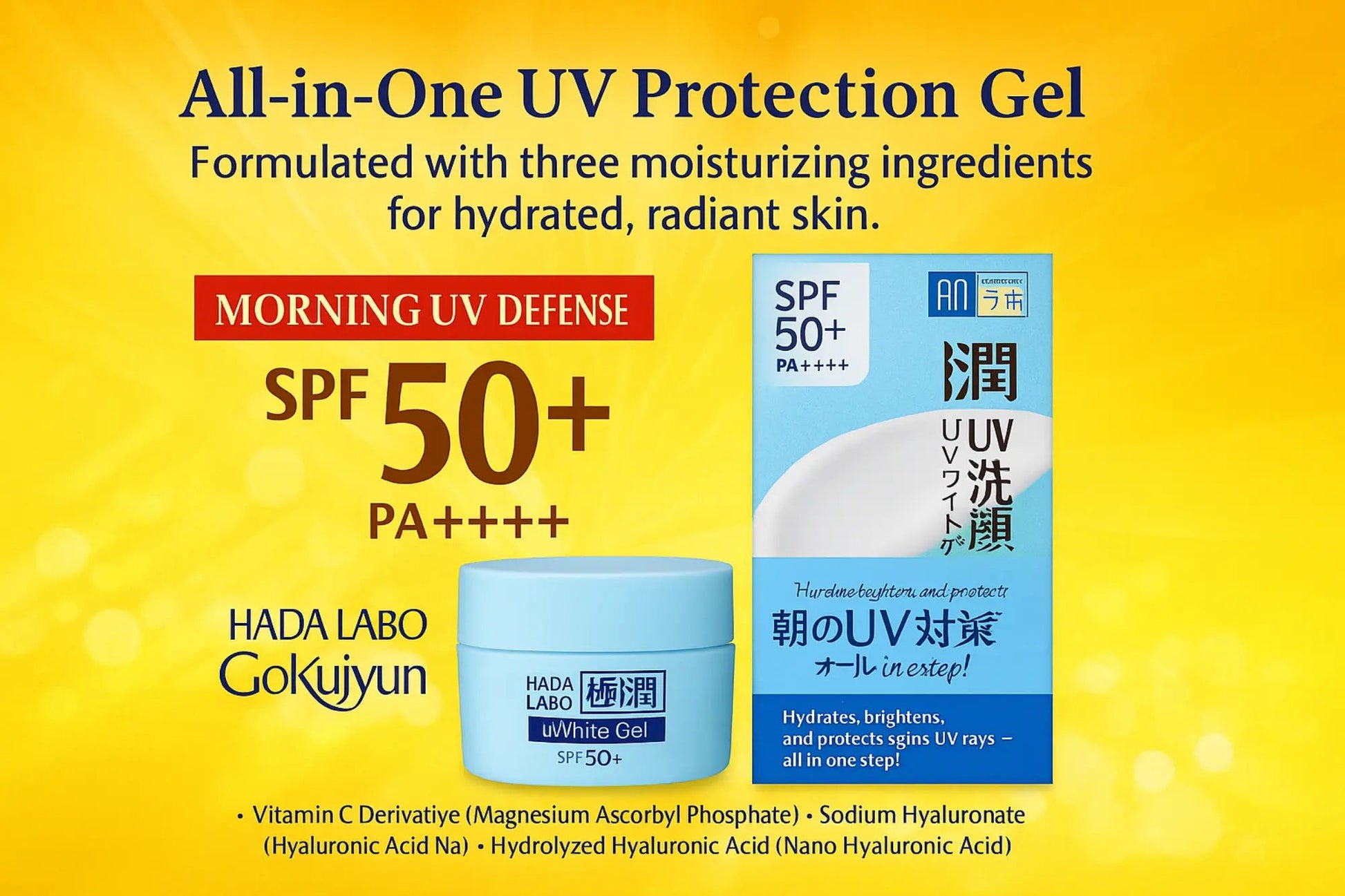 Rohto - Hada Labo UV White Gel SPF50 PA++++ - 90gr - Antiaging Cosmetics