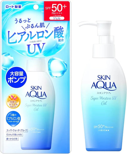 Rohto Mentholatum - Skin Aqua UV Super Moisture Gel SPF 50+ PA++++ - Sunscreen - 170gr - Antiaging Cosmetics
