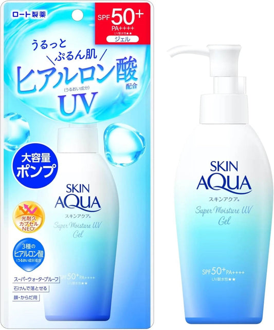 Rohto Mentholatum - Skin Aqua UV Super Moisture Gel SPF 50+ PA++++ - Sunscreen - 170gr - Antiaging Cosmetics