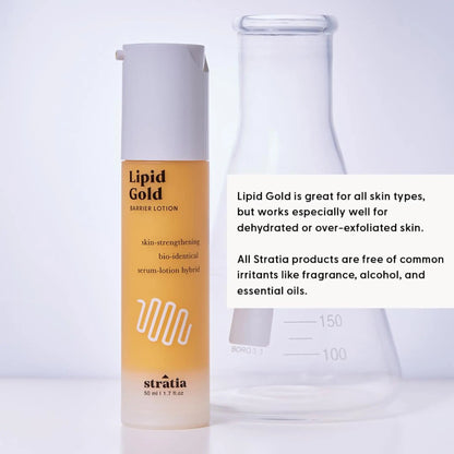 Stratia - Lipid Gold Skin - Strengthening Ceramide Moisturizer, - 1.7 Fl Oz(50ml) - Antiaging Cosmetics