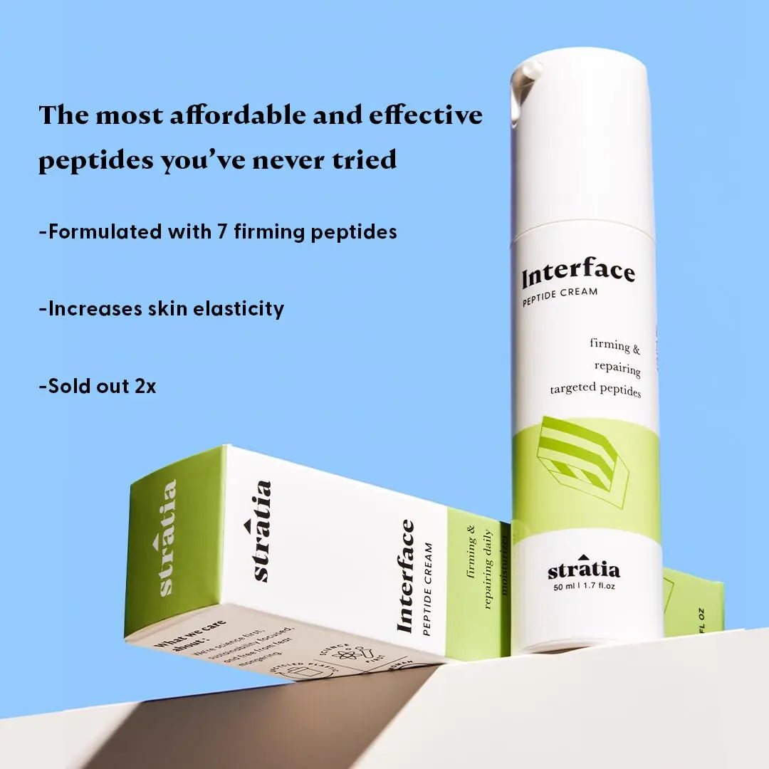 Stratia Peptide Interface Moisturizer Hydrating Barrier Repair Anti Aging Cream 50ml - Antiaging Cosmetics