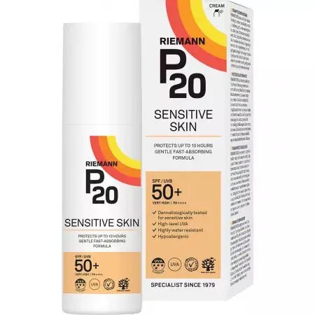 Sunscreen, SPF50+, P20, Riemann, Sensitive Skin, various sizes [USA Delivery] - Antiaging Cosmetics