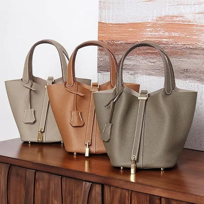 Tote Bag, Genuine Leather, Satchel Handbag, OEM - Antiaging Cosmetics
