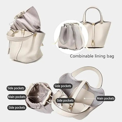 Tote Bag, Genuine Leather, Satchel Handbag, OEM - Antiaging Cosmetics