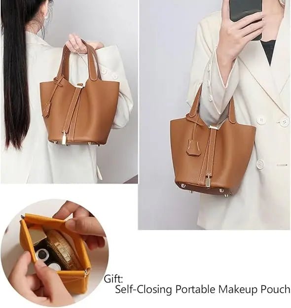 Tote Bag, Genuine Leather, Satchel Handbag, OEM - Antiaging Cosmetics