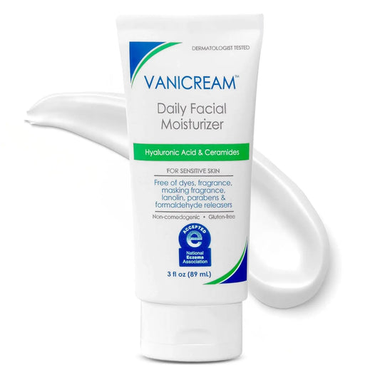 Vanicream - Daily Facial Moisturizer For Sensitive Skin, Fragrance Free - 3 fl oz (89 ml) - Antiaging Cosmetics