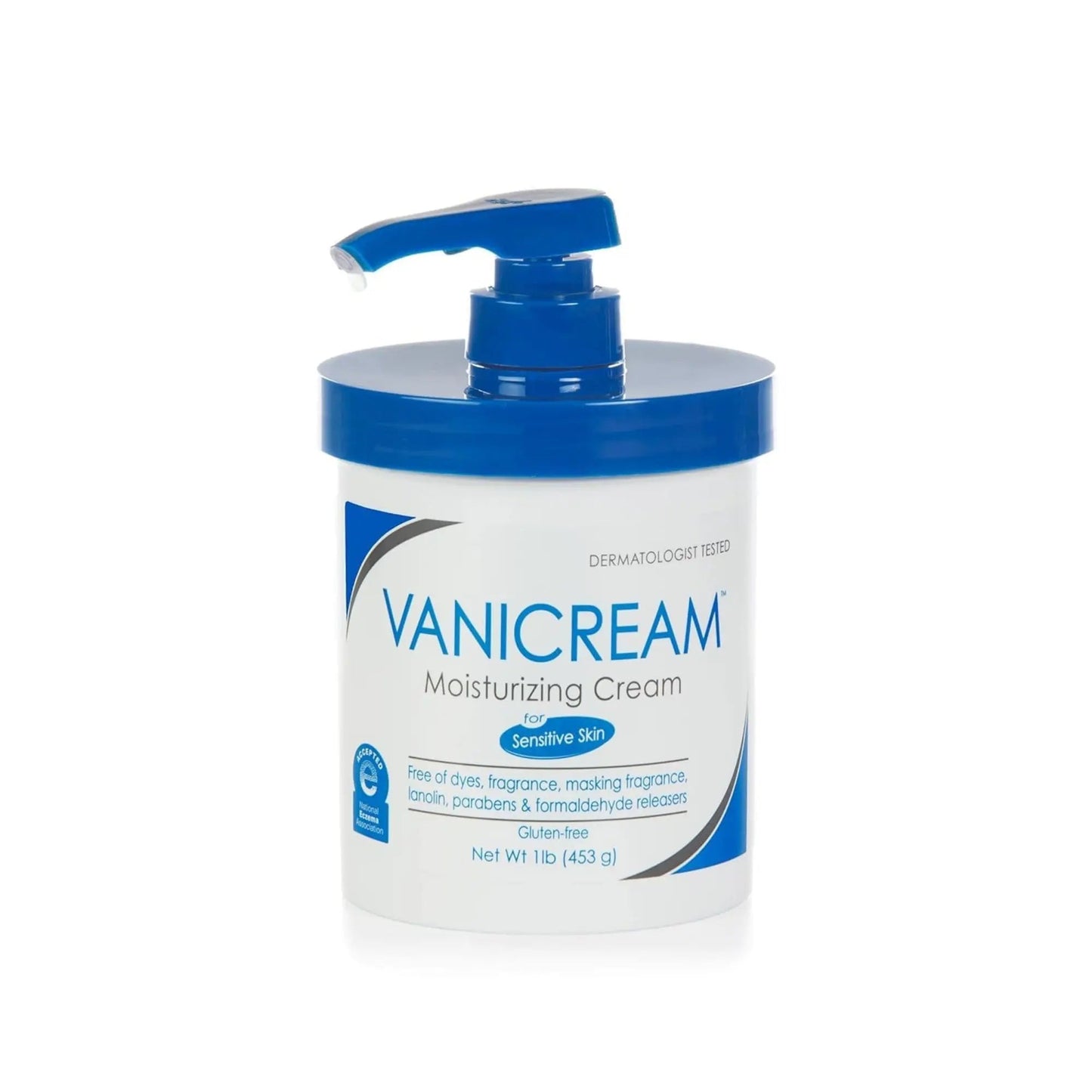 Vanicream, Moisturizing Cream, For Sensitive Skin, Fragrance Free (Pump), 1 lb (453 g) - Antiaging Cosmetics