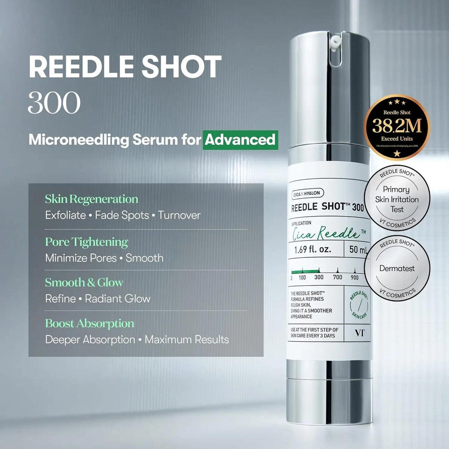 VT COSMETICS - REEDLE Shot, Liquid Microneedling with Exosome - 50ml - Antiaging Cosmetics