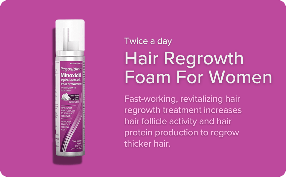 Walgreens Women's 5% Minoxidil Foam Hair Regrowth Treatment 180 Day Supply, 3 pack - Antiaging Cosmetics